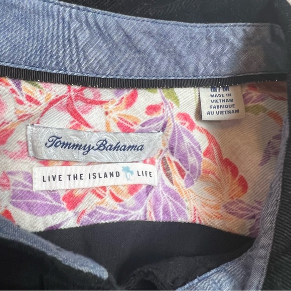 Tommy Bahama Live The Island🌴Life Black Corduroy LongSleeve Button Down - Picture 5 of 8